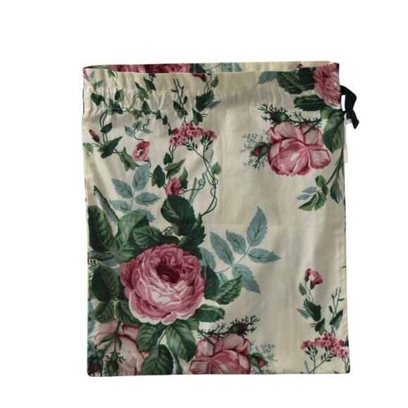 2 Nordic House Designs Floral Print Chintz Cotton Drawstring Bag Vintage - Picture 10 of 10